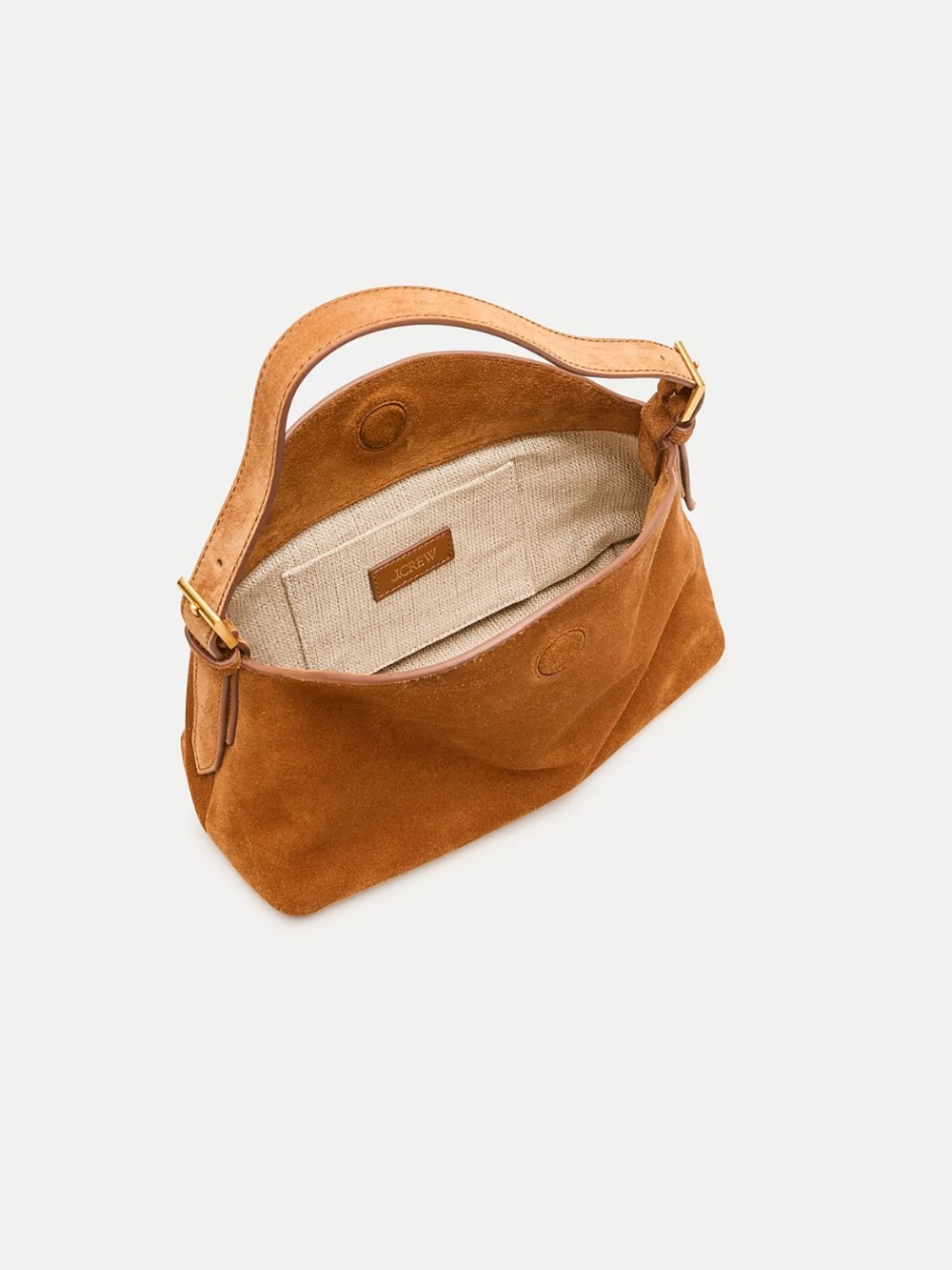 J. Crew Berkeley small shoulder bag in suede in sun-kissed ta - Picture 2 of 13